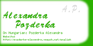 alexandra pozderka business card